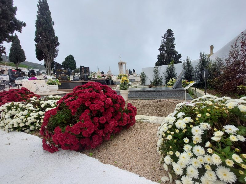 Fanhões (f) – Cemitério Paroquial de Fanhões – Preparação para o Dia de todos os Santos.