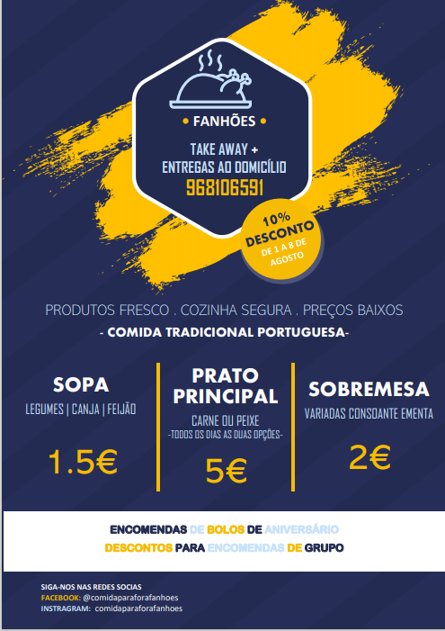 Comida Para Fora – Fanhões – Um negócio de comida local novo, empreendedor e com cariz social.