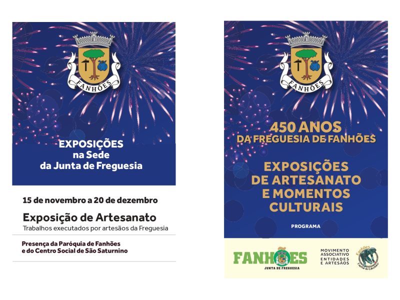 450º Aniversário da Freguesia – Exposição de Artesanato de  15 de novembro a  20 de dezembro – Inscreva-se até 10 de novembro e Participe com as suas Obras num Grande Acontecimento de Cultura, Talento e Convívio!
